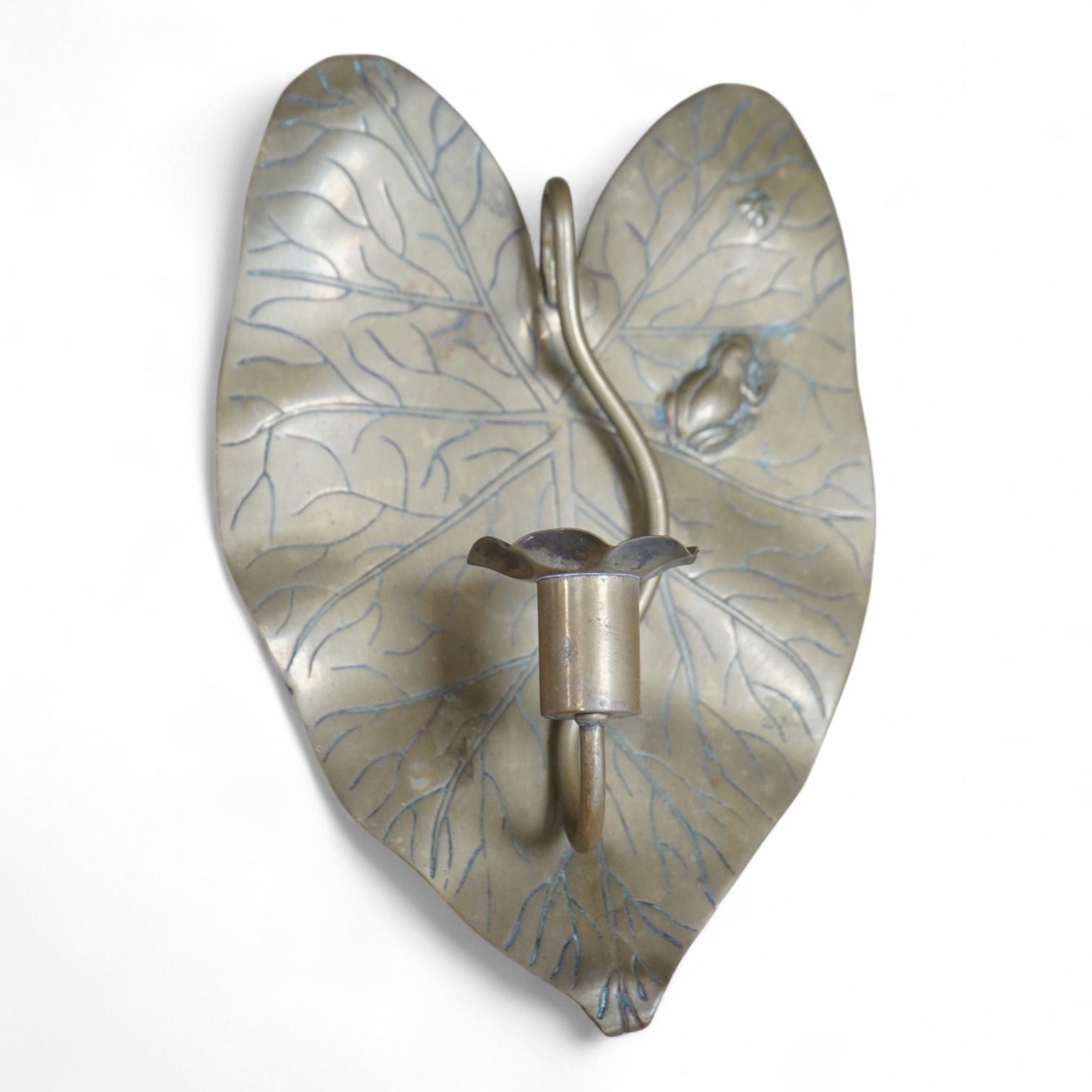 A aesthetic-style brass wall sconce, 27cm high. Condition - good